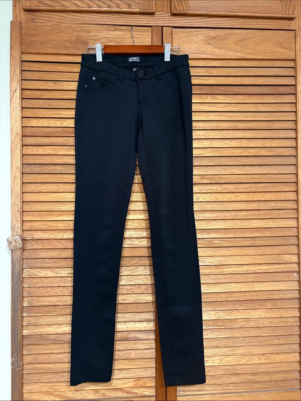 Celebrity Pink Slim Black Ponte Skinny Pants